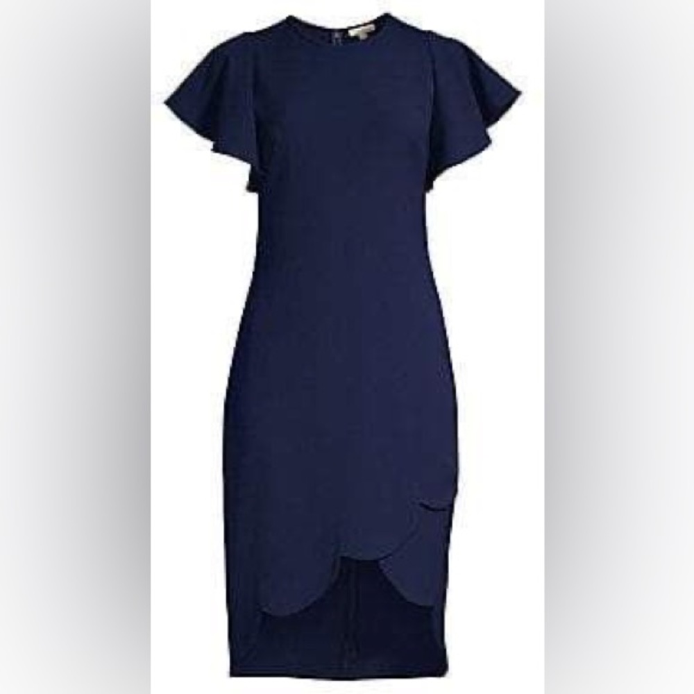 Shoshanna Women's Dade Circular Cap Sleeve Scalloped Shift Dress | Size 4